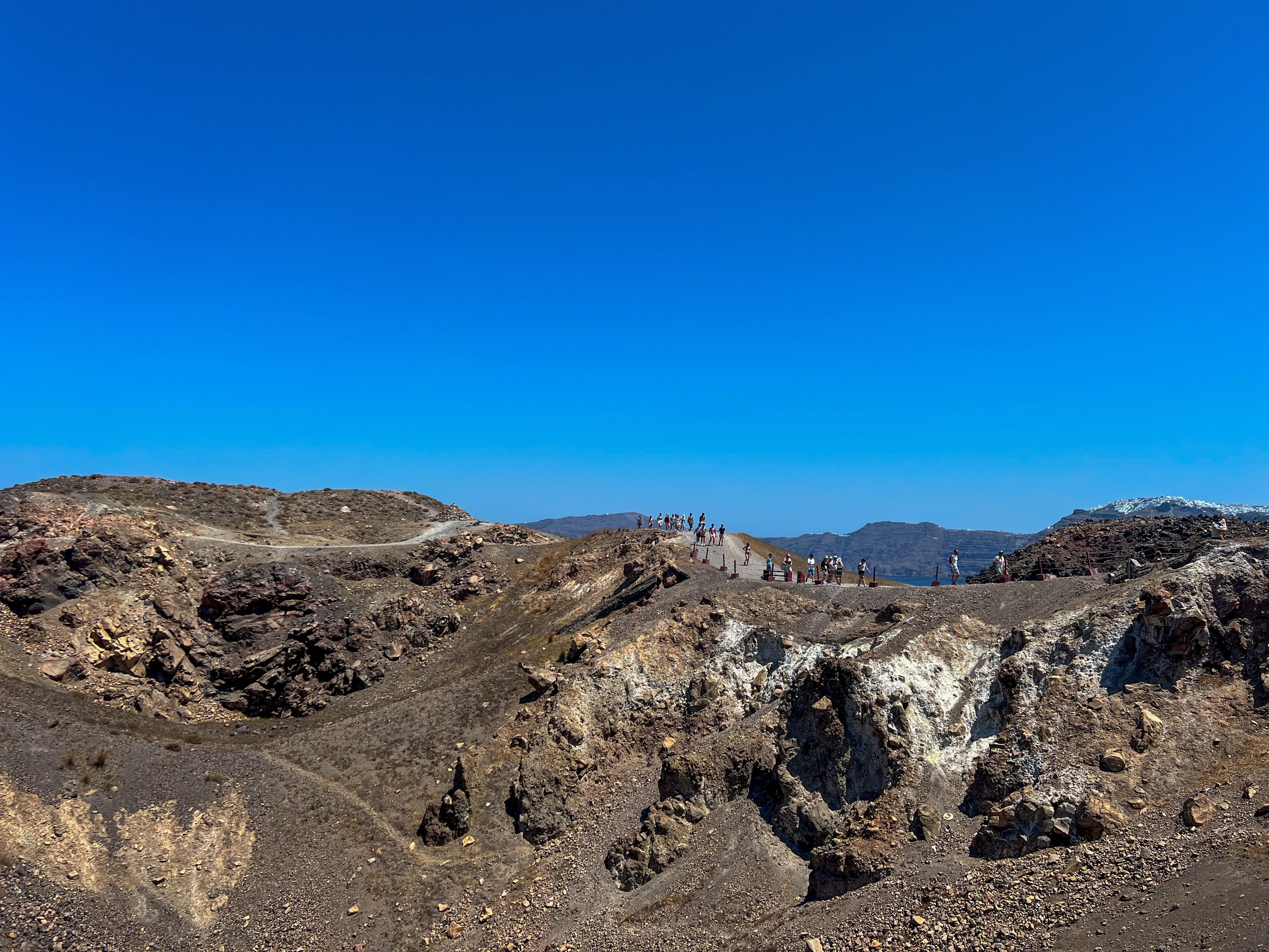 Hiking to the volcanic crater
